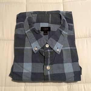 J.Crew Large Button Down Blue Green